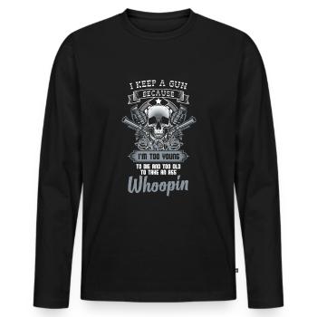 Waffen Gewehr Jagd Sportschießen - Männer Premium Bio Langarmshirt - Schwarz - Vorne - Nico (187cm)