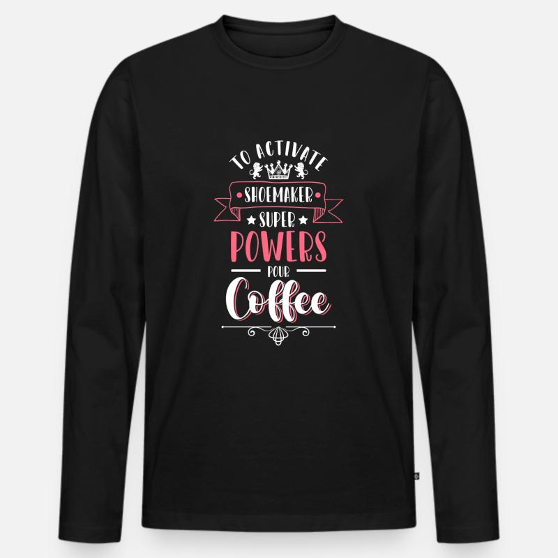 Schuster Schuh Handwerker Sohle - Männer Premium Bio Langarmshirt - Schwarz