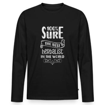 Medicinal herbs nature naturopath doctor - Men's Premium Organic Long Sleeve Shirt - black - Front - Nico (187cm)