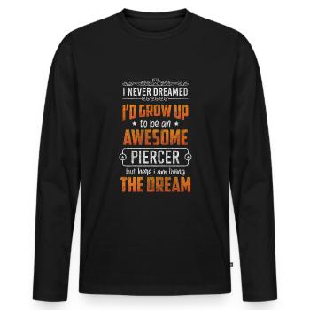 Künstler Kunst Stecker - Männer Premium Bio Langarmshirt - Schwarz - Vorne - Nico (187cm)