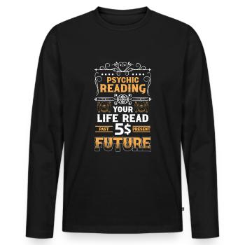Astrologie psychique Clairvoyance Zodiaque - T-shirt manches longues Premium bio Homme - noir - Devant - Nico (187cm)