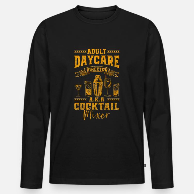 Mixer Getränk Mischung Drinks - Männer Premium Bio Langarmshirt - Schwarz