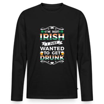 Irish Pub Dublin Travel Celtic - Men's Premium Organic Long Sleeve Shirt - black - Front - Nico (187cm)