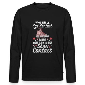 Collecting Shoes Trend Shopping Addicted - Men's Premium Organic Long Sleeve Shirt - black - Front - Nico (187cm)