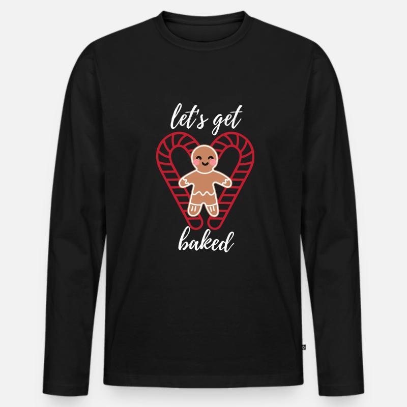 Let's get baked! - Männer Premium Bio Langarmshirt - Schwarz
