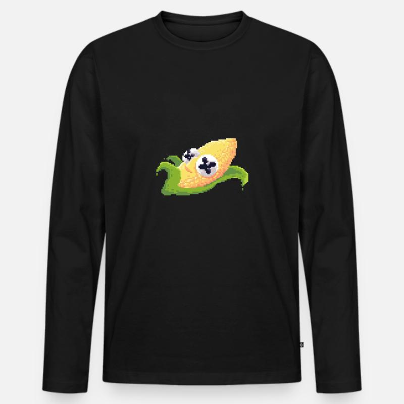 toter Mais - Männer Premium Bio Langarmshirt - Schwarz