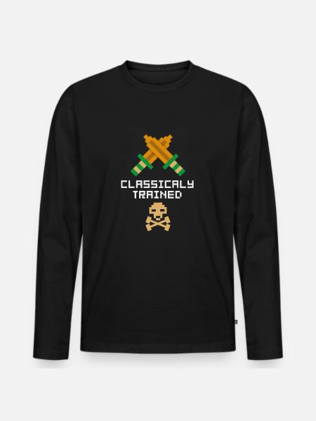 Spielekonsole Konsole Retro Geschenk - Männer Premium Bio Langarmshirt - Schwarz