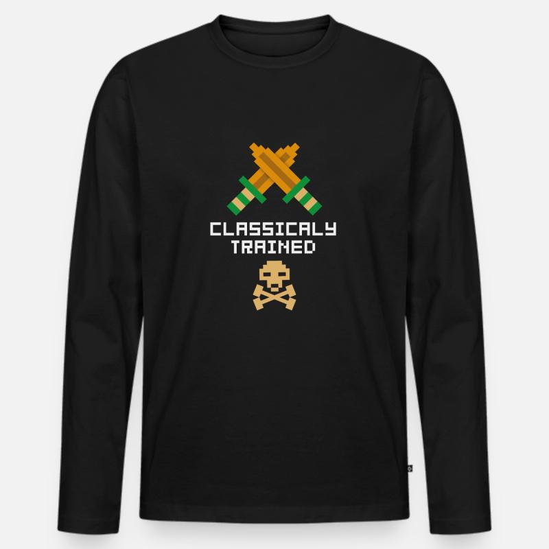 Spielekonsole Konsole Retro Geschenk - Männer Premium Bio Langarmshirt - Schwarz