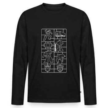Transformers Toy Set Design In White - Men's Premium Organic Long Sleeve Shirt - black - Front - Nico (187cm)