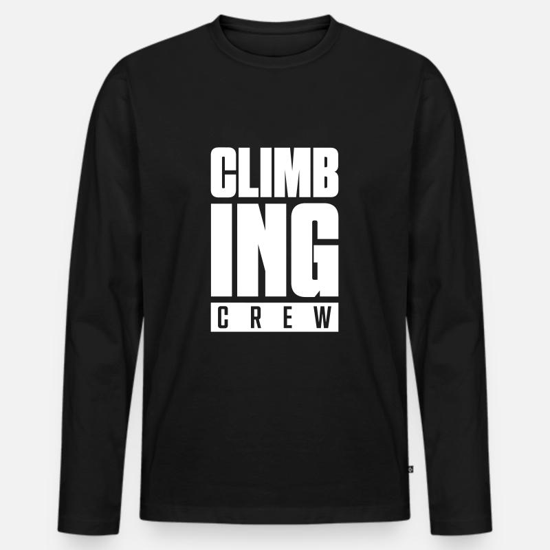 climbing crew - Männer Premium Bio Langarmshirt - Schwarz