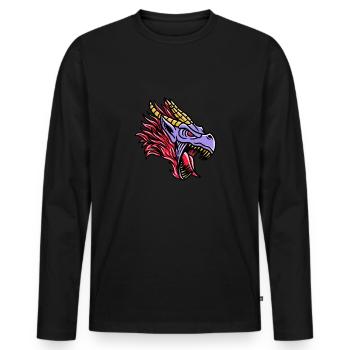 Fantasy RPG Dragon Magic Dungeon - Men's Premium Organic Long Sleeve Shirt - black - Front - Nico (187cm)