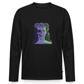 Ancient God Greek Demeter Mythology - Men's Premium Organic Long Sleeve Shirt - black - Front - Nico (187cm)