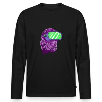 Ancient God Greek Mediocretes Mythology - Men's Premium Organic Long Sleeve Shirt - black - Front - Nico (187cm)