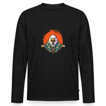 Hieroglyphs Nekhbet Egyptian Mythology - Men's Premium Organic Long Sleeve Shirt - black - Front - Nico (187cm)
