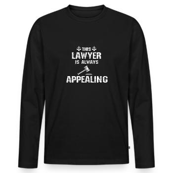 Rechtsanwalt Justiz Berufungsanwalt Rechtsanwalt - Männer Premium Bio Langarmshirt - Schwarz - Vorne - Nico (187cm)