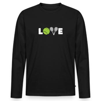 Raquette de sport Love Smash Raquette Tennis - T-shirt manches longues Premium bio Homme - noir - Devant - Nico (187cm)