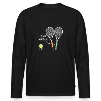 Raquette de sport Fun Match Raquette Tennis - T-shirt manches longues Premium bio Homme - noir - Devant - Nico (187cm)