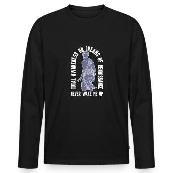Rêves de la mythologie grecque de la Renaissance - T-shirt manches longues Premium bio Homme - noir - Devant - Nico (187cm)