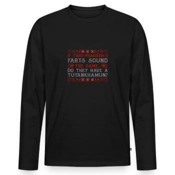 Pharaonen Fürze Tutanchamun Mythologie - Männer Premium Bio Langarmshirt - Schwarz - Vorne - Nico (187cm)