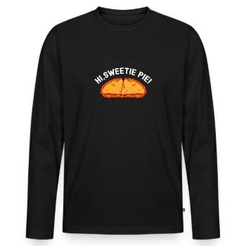 Patissier Baker Hi Sweet Pie Baking - Men's Premium Organic Long Sleeve Shirt - black - Front - Nico (187cm)