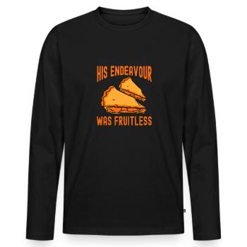 Baker His Endeavour Was Fruitless Baking - Men's Premium Organic Long Sleeve Shirt - black - Front - Nico (187cm)