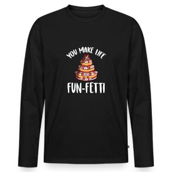 Confectioner You Make Fun-fetti Patissier Baking - Men's Premium Organic Long Sleeve Shirt - black - Front - Nico (187cm)