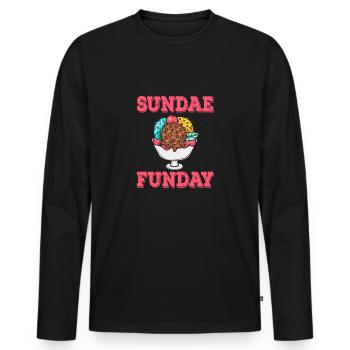 Gelato Sherbet Funday Sundae Cream - Men's Premium Organic Long Sleeve Shirt - black - Front - Nico (187cm)
