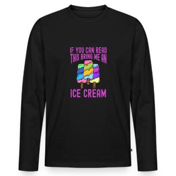 Sorbet This Bring Me An Gelato Cream - T-shirt manches longues Premium bio Homme - noir - Devant - Nico (187cm)