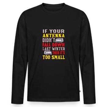 Antenne amateur trop petite Radio amateur - T-shirt manches longues Premium bio Homme - noir - Devant - Nico (187cm)