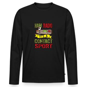Amateur Its A Sport Ham Radio - Men's Premium Organic Long Sleeve Shirt - black - Front - Nico (187cm)