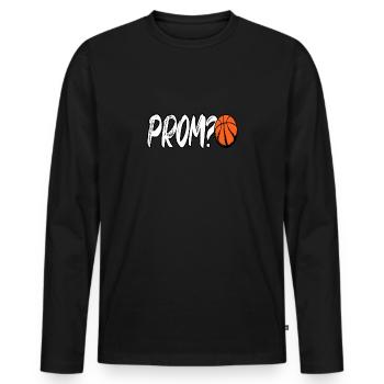 Baller Player Hoops Prom Basketball - T-shirt manches longues Premium bio Homme - noir - Devant - Nico (187cm)