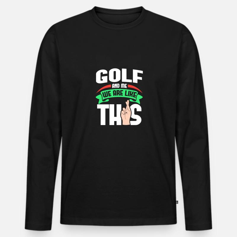 Golf Me Are Like - Männer Premium Bio Langarmshirt - Schwarz