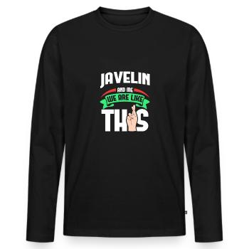 Javelot moi sont comme - T-shirt manches longues Premium bio Homme - noir - Devant - Nico (187cm)