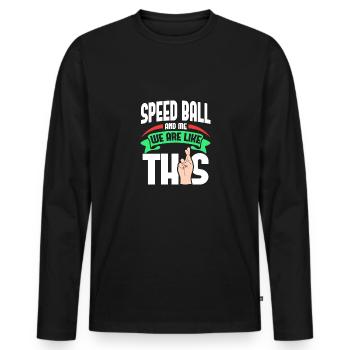 Speed ball moi sont comme - T-shirt manches longues Premium bio Homme - noir - Devant - Nico (187cm)