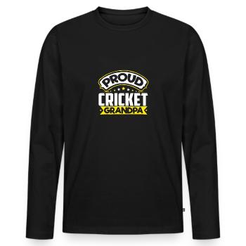 Sports Papy Cricket Papi - T-shirt manches longues Premium bio Homme - noir - Devant - Nico (187cm)