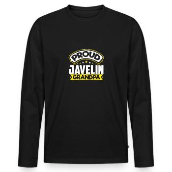 Sports Papi Javelot Papi - T-shirt manches longues Premium bio Homme - noir - Devant - Nico (187cm)