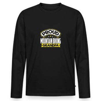 Sports Papi VTT Papi - T-shirt manches longues Premium bio Homme - noir - Devant - Nico (187cm)