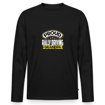 Sports Papy Rallye Conduite Papi - T-shirt manches longues Premium bio Homme - noir - Devant - Nico (187cm)