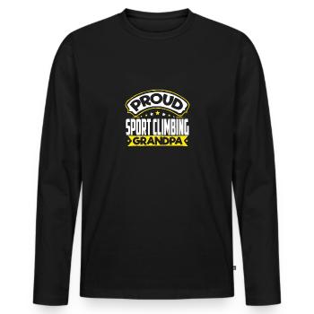 Sport Opa Sportklettern Opa - Männer Premium Bio Langarmshirt - Schwarz - Vorne - Nico (187cm)