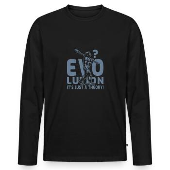 Neanderthal - Men's Premium Organic Long Sleeve Shirt - black - Front - Nico (187cm)