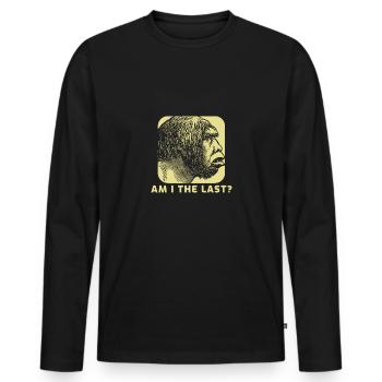 Neanderthal - Men's Premium Organic Long Sleeve Shirt - black - Front - Nico (187cm)