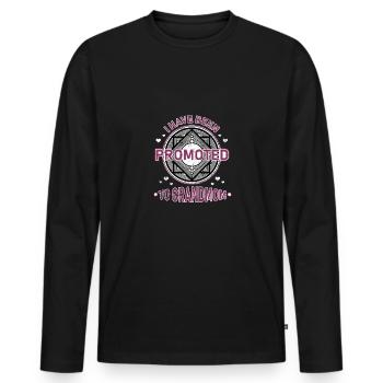 promotion - Men's Premium Organic Long Sleeve Shirt - black - Front - Nico (187cm)