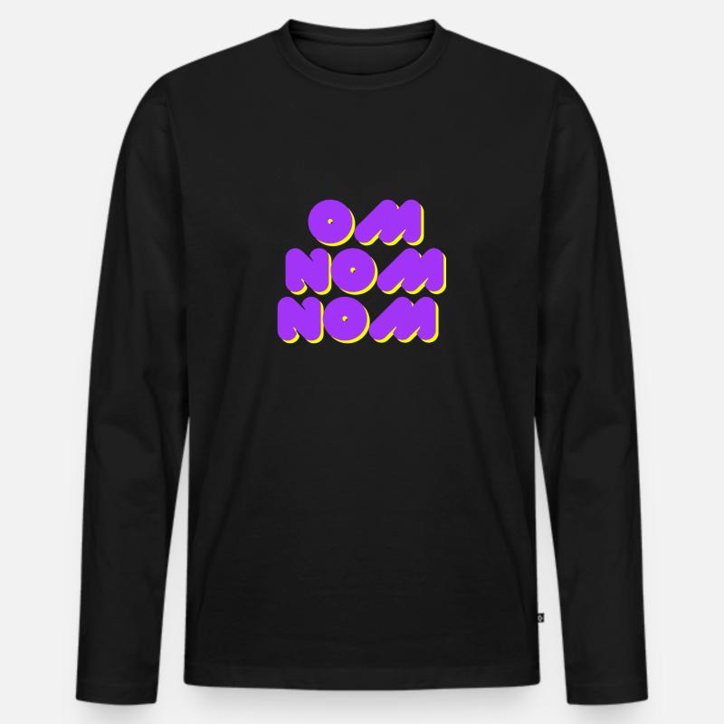 Om Name Name - Männer Premium Bio Langarmshirt - Schwarz
