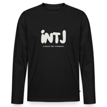 INTJ Eine widerwillige visionäre MBTI-Persönlichkeit - Männer Premium Bio Langarmshirt - Schwarz - Vorne - Nico (187cm)