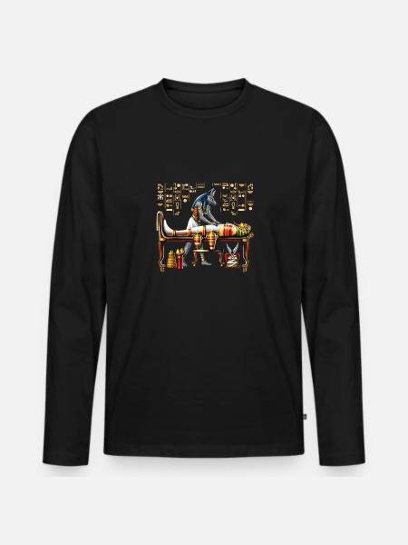 Anubis Egyptian God - Men's Premium Organic Long Sleeve Shirt - black