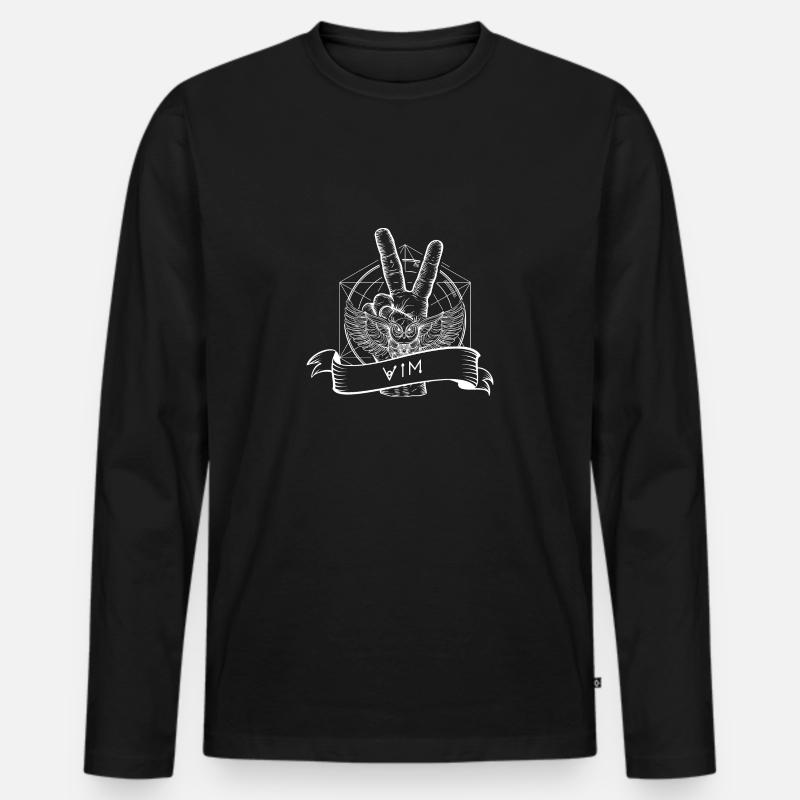 éditeur de console open source vim linux T-shirt manches longues Premium bio Homme
