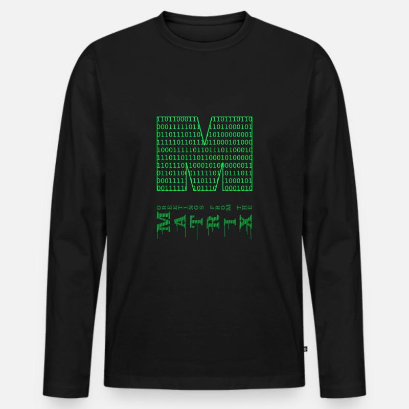 matrix m - Männer Premium Bio Langarmshirt - Schwarz