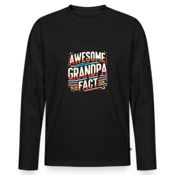 Grandpa Best Angler Baker Buddy Buddy - Men's Premium Organic Long Sleeve Shirt - black - Front - Nico (187cm)