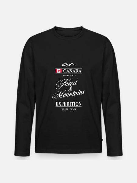Canada - Ontario - Men's Premium Organic Long Sleeve Shirt - black