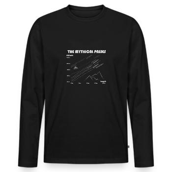 The mythical passes - Men's Premium Organic Long Sleeve Shirt - black - Front - Nico (187cm)